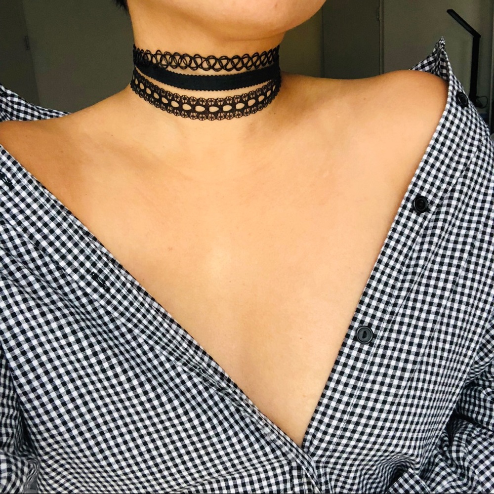 NWOT: Set of Three Black Chokers